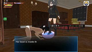 Fetish fun with lesbian mistress and slave