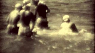 Interracial vintage babes get naughty in this hairy pussy-filled video
