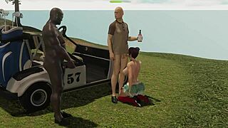 Cuckold Stepson Watches Stepmom Banged by Black Man and Old Guy Outdoors.