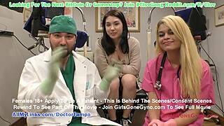 Asian teen Mina Moon gets humiliated during gyno exam