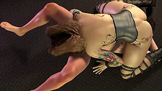 Special sex adventure with a goth chick and 3D animation