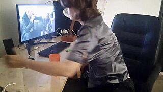 Satin clad French slut indulges in passionate encounters
